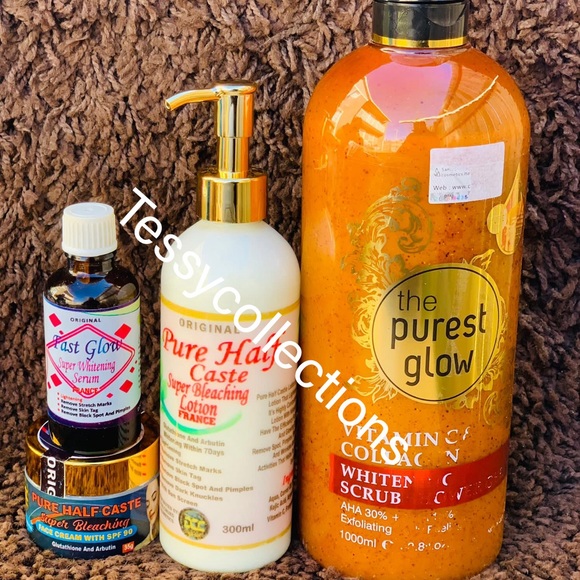 Purest glow shower gel lotion face cream and serum 4 in 1 full set